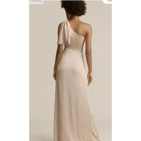 BHLDN Sachin & Babi Chelsea One Shoulder Bow Gown in Neutral 8 - Picture 2 of 10